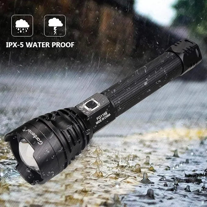 90000 Lumens LED Tactical Flashlight Rechargeable XHP90 USB Zoomable 7Modes Super Bright Floodlight Spotlight Torch Light